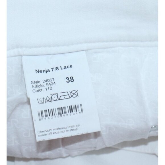 Raffaello Rossi Women's US8 White Nenja 7/8 Lace Jean Stretch Ankle Denim $295 - Picture 7 of 9